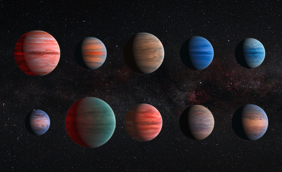 La variedad de los mundos planetas alrededor de otras estrellas