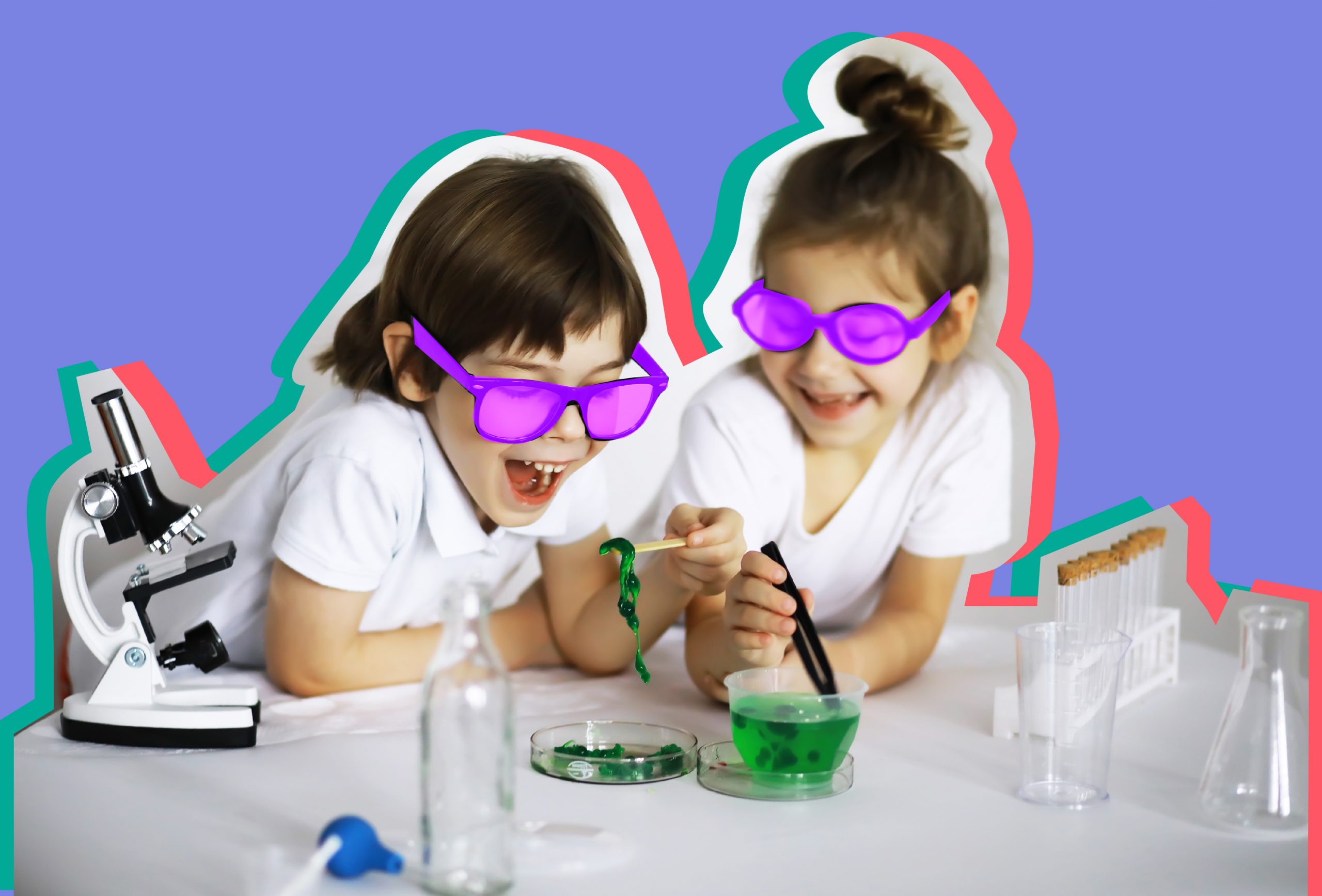 Ciencia con lentes violeta